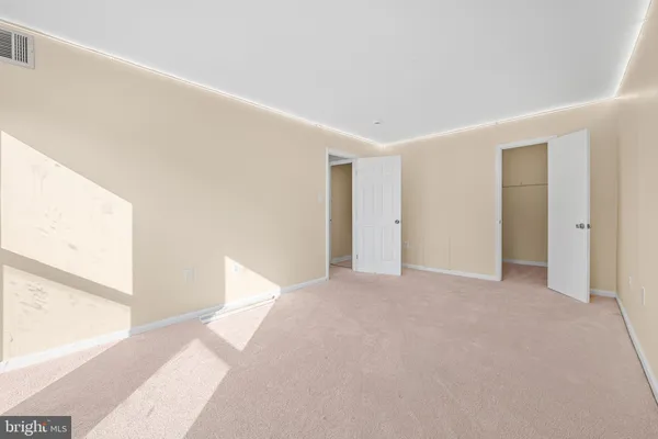 a view of small space with racks on the wall