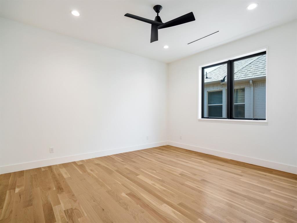 4010 Sperry Street Dallas, TX 75214 - Photo 21 of 40 Spare room with light wood-style flooring, recessed lighting, and a ceiling fan
