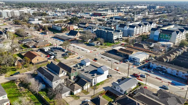 an aerial view of a city
