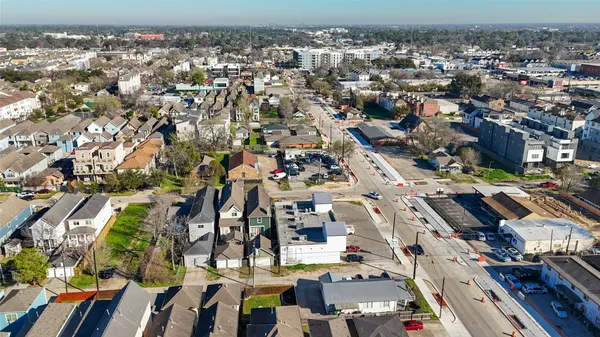 an aerial view of a city