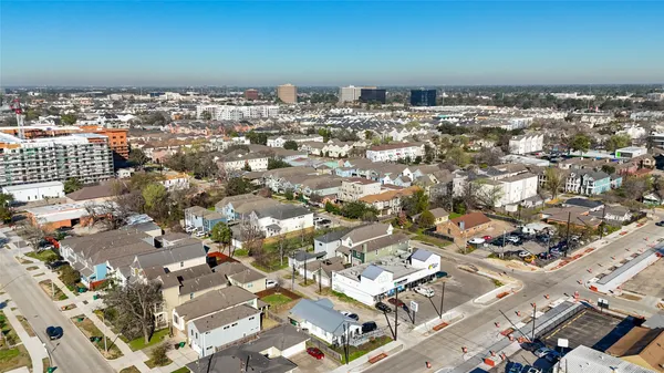 an aerial view of a city