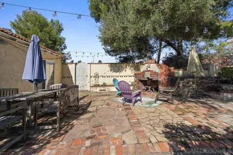 a outdoor space with chairs