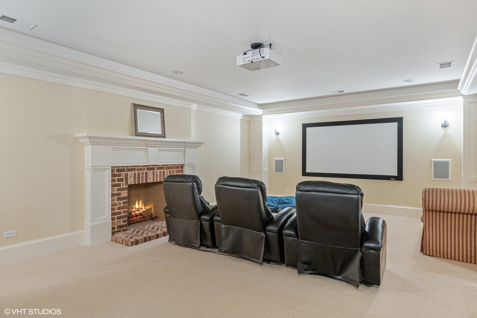 725 Walden Road Winnetka, IL 60093 - Photo 46 of 84 a living room with furniture and a fireplace