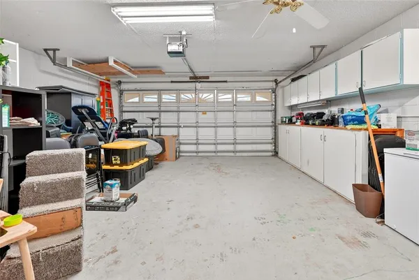 a view of a swimming pool with a lake view