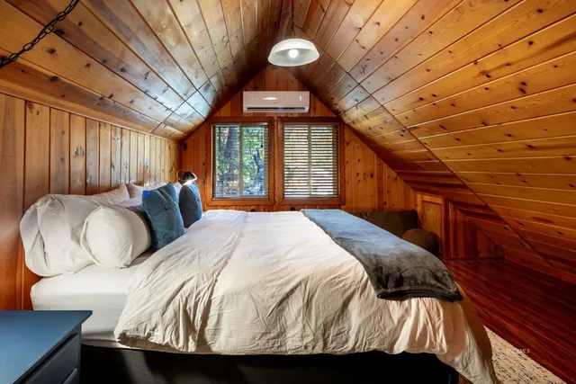 a view of swimming pool with seating space