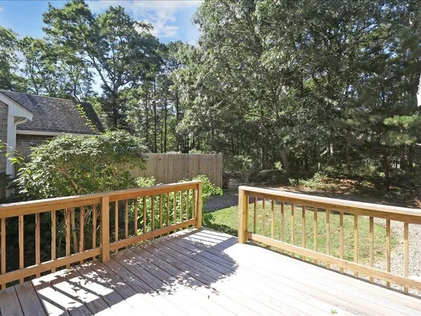 a view of a wooden bench