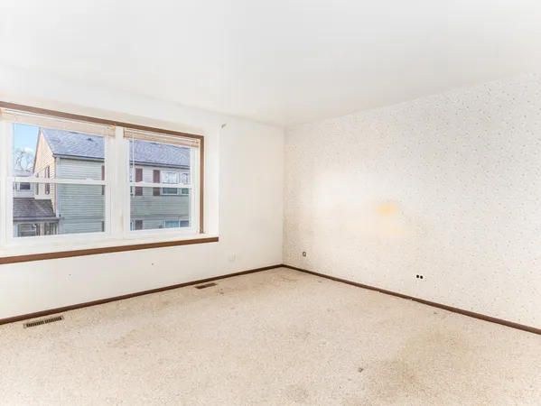 an empty room with a window