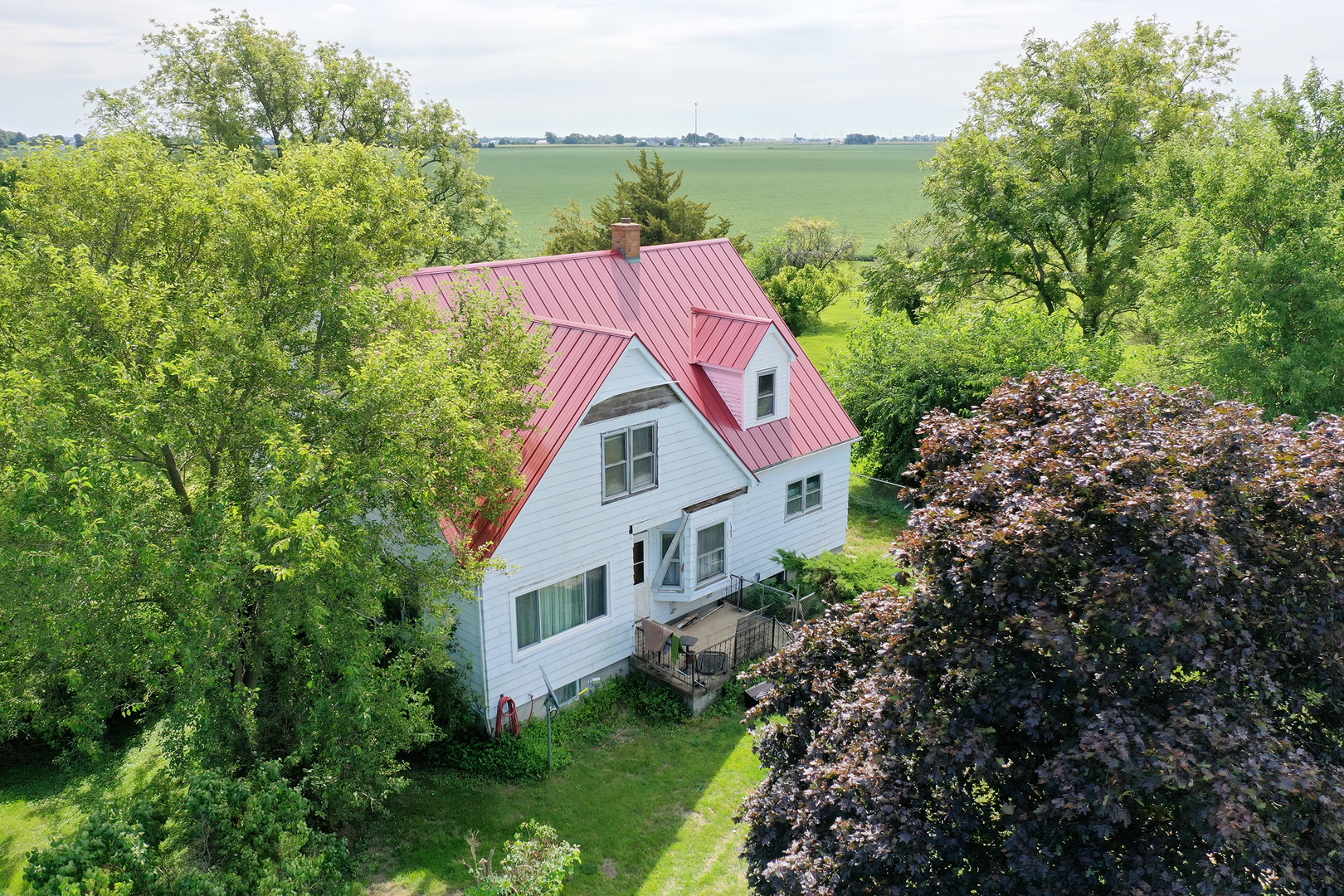 12710 West 1000N Road Herscher, IL 60941 - Photo 18 of 30 a aerial view of a house with a yard