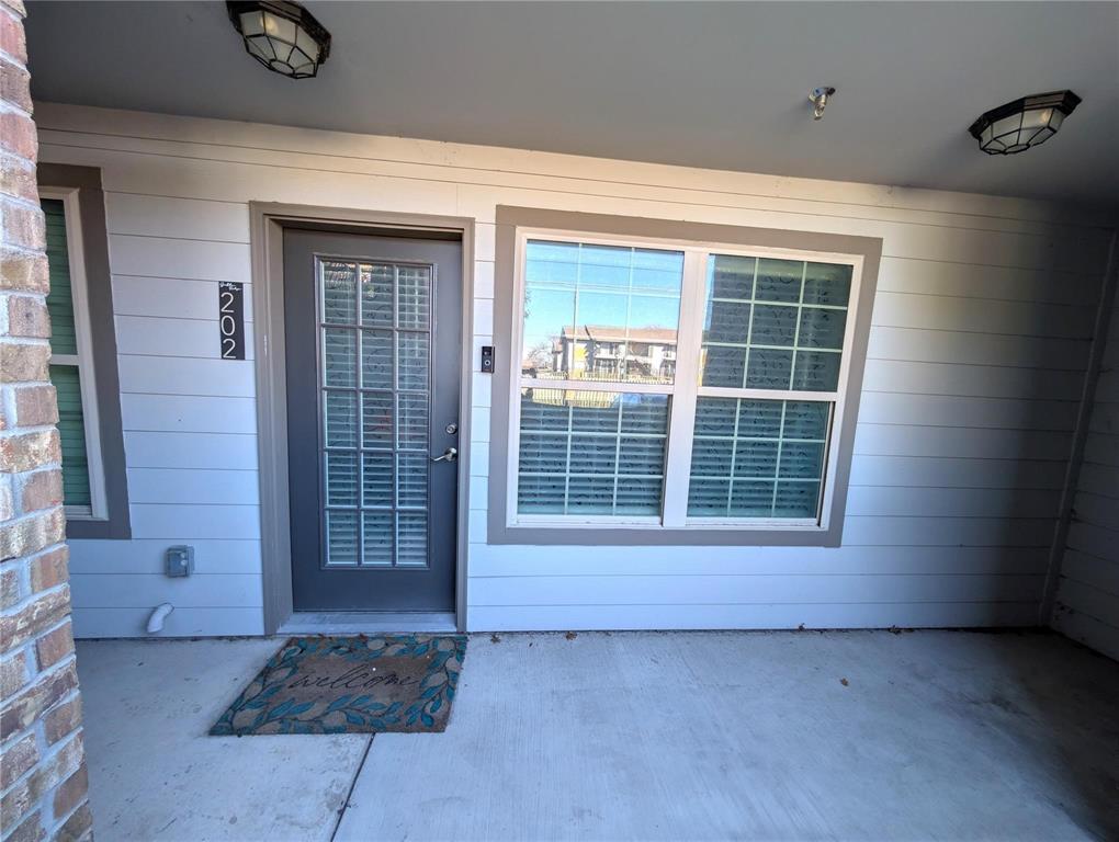 a view of front door of house