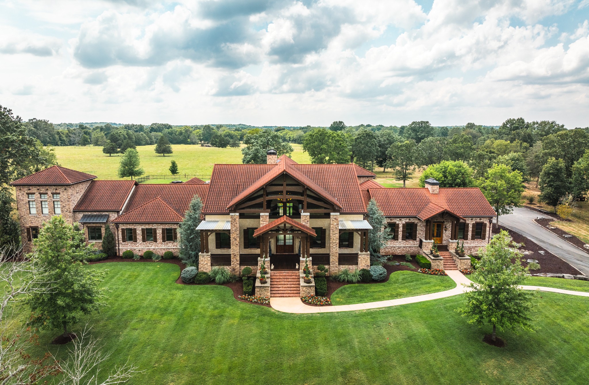 4750 Sharpsville Road Murfreesboro, TN 37130 - Photo 69 of 70 a aerial view of a house with swimming pool and green space
