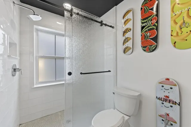 a view of a balcony with furniture