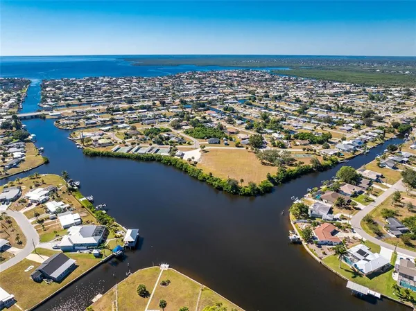 an aerial view of a city