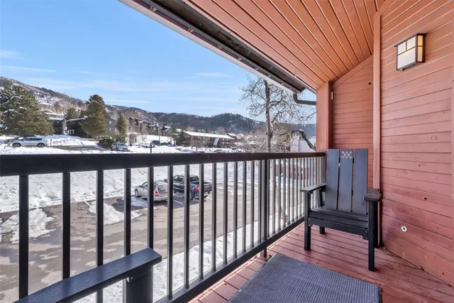a view of a city from a balcony