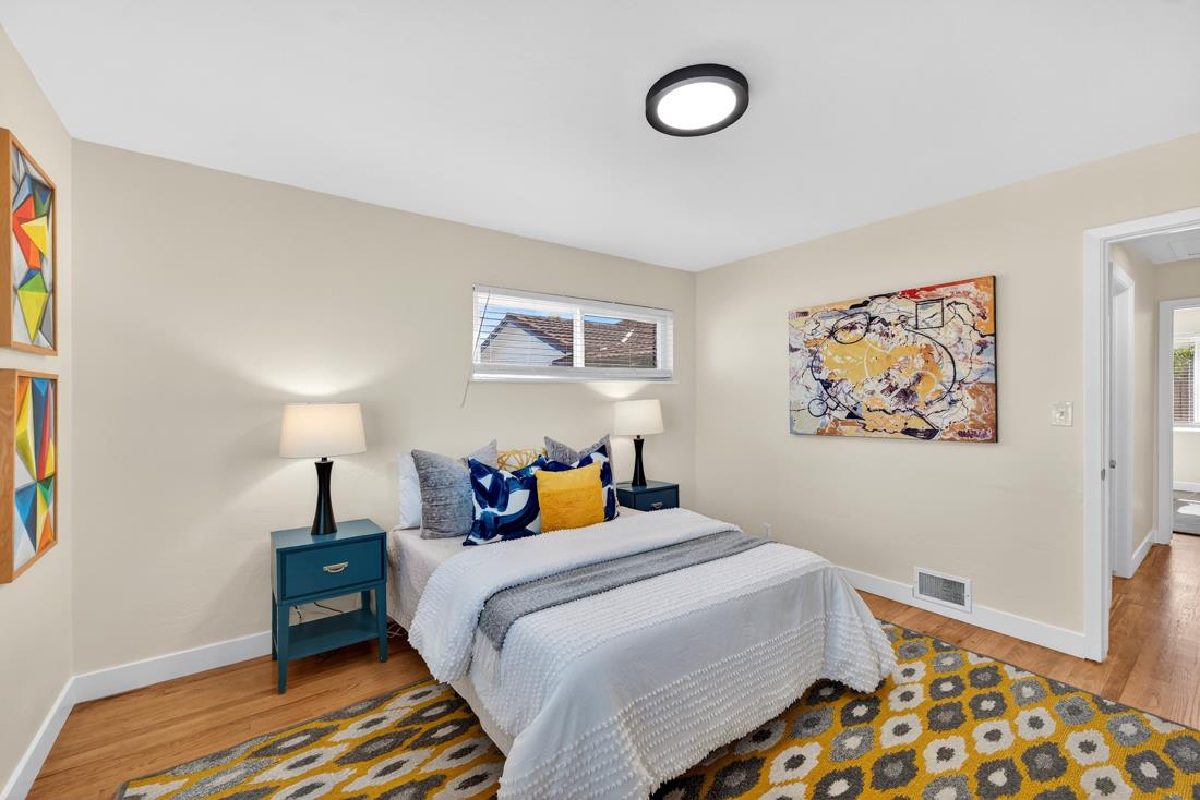 2991-2987 Almaden Road San Jose, CA 95125 - Photo 26 of 60 a bedroom with bed and wooden floor