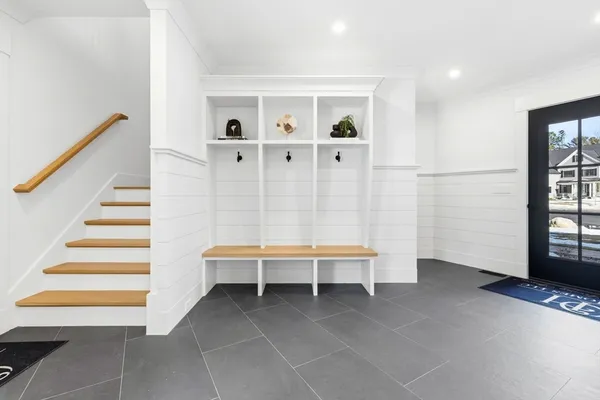 a view of entryway with stairs