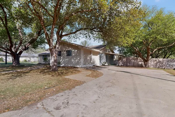 a view of a backyard