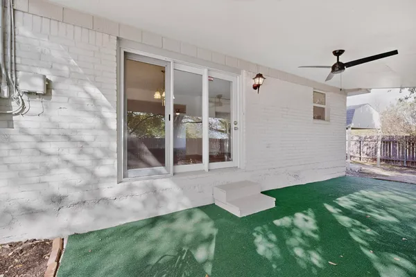 a house view with a outdoor space