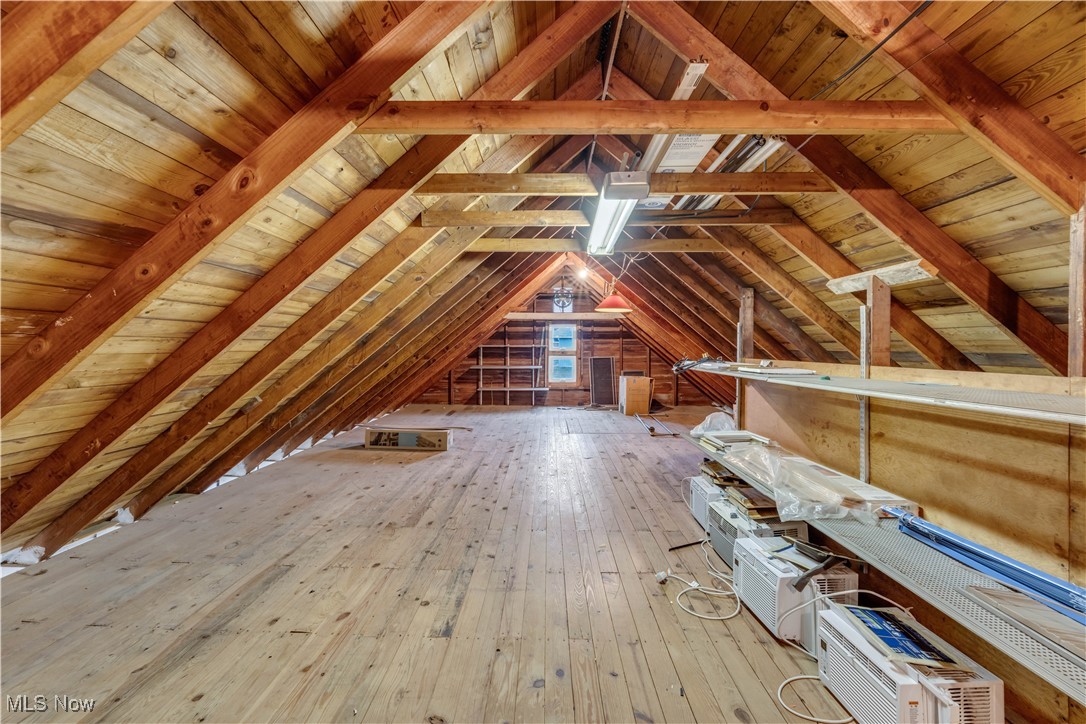 506 Logan Road Mansfield, OH 44907 - Photo 31 of 46 Attic with a wall unit AC