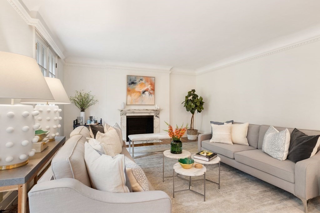 36 Audubon Road Wellesley, MA 02481 - Photo 8 of 40 a living room with furniture a fireplace and a potted plant