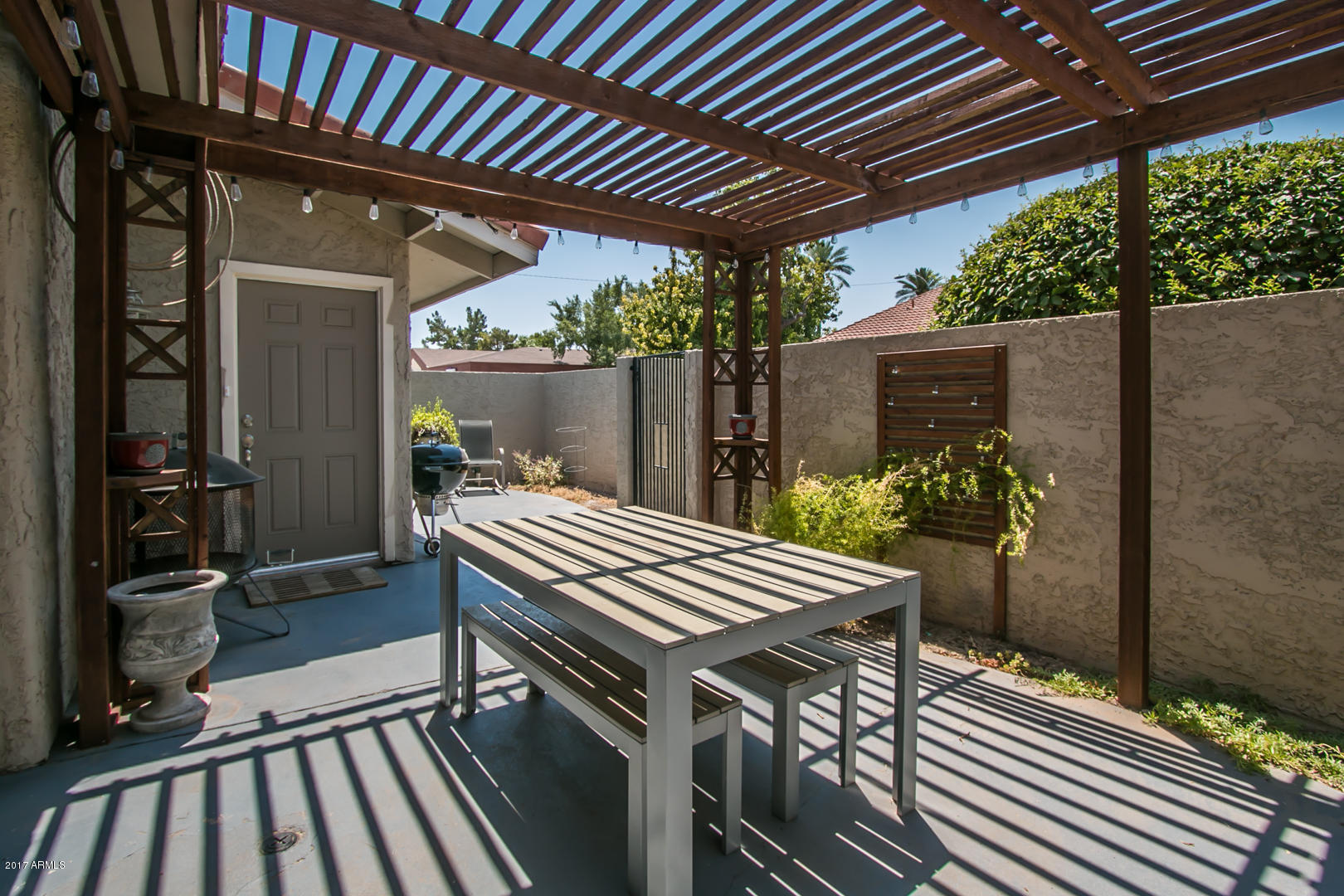 4347 East Osborn Road Phoenix, AZ 85018 - Photo 19 of 22 Private Courtyard with Pergola
