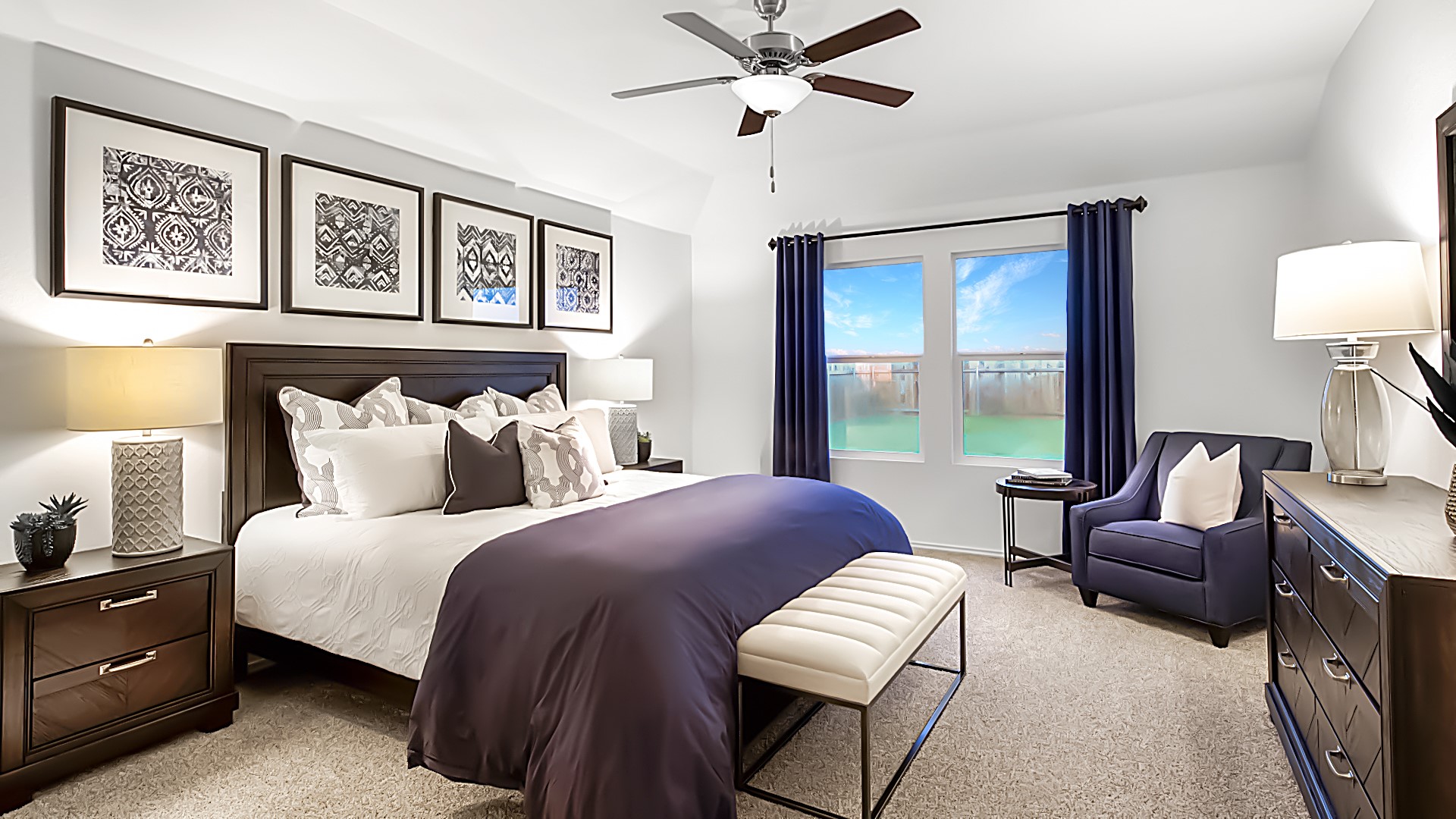 129 Arbordale Street Georgetown, TX 78628 - Photo 15 of 18 a bedroom with a bed couch and window