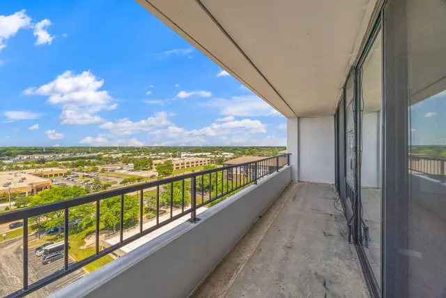 a view of balcony with city view