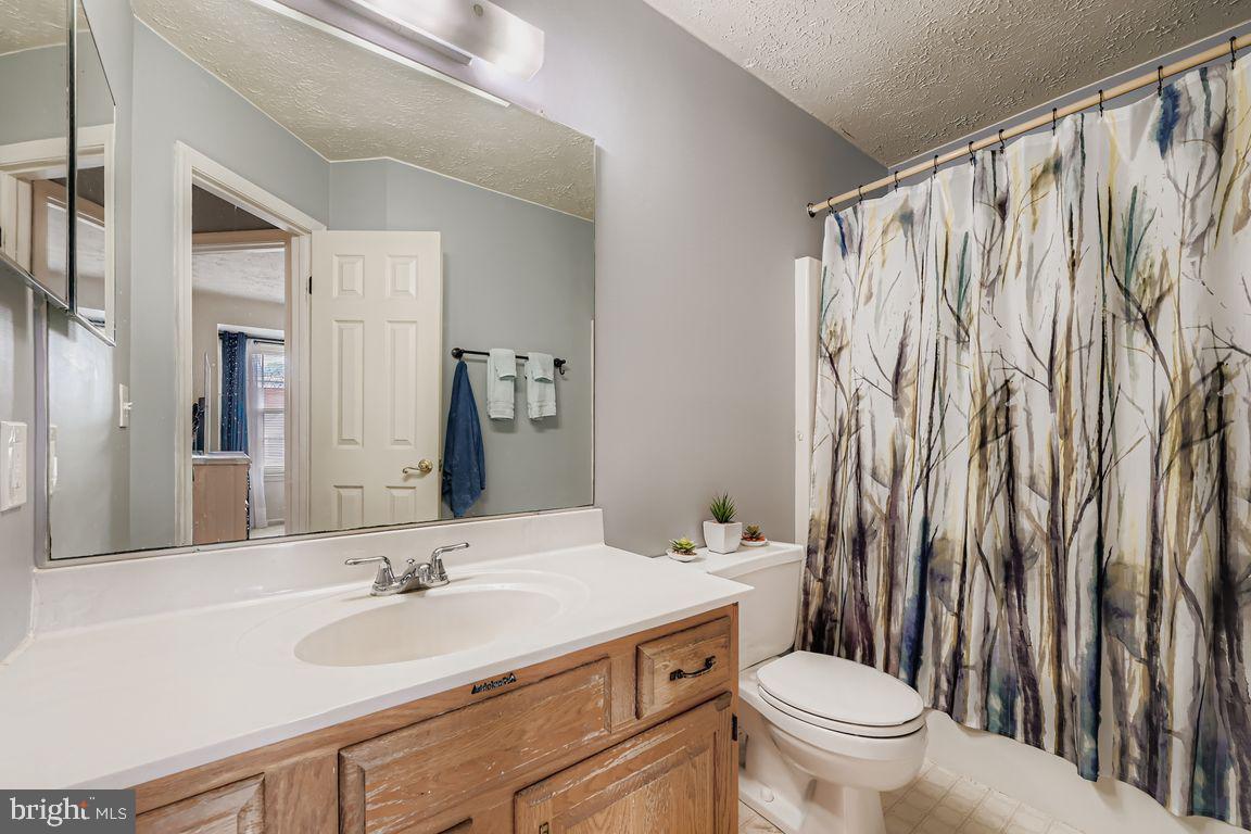3329 Betterton Circle Abingdon, MD 21009 - Photo 18 of 38 a bathroom with a sink a toilet and shower curtain