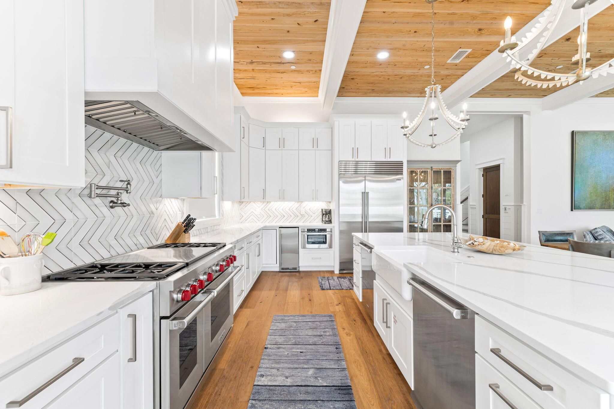 6 Palm Ct Lane Inlet Beach, FL 32461 - Photo 13 of 65 a kitchen with stainless steel appliances granite countertop a stove and a wooden floors