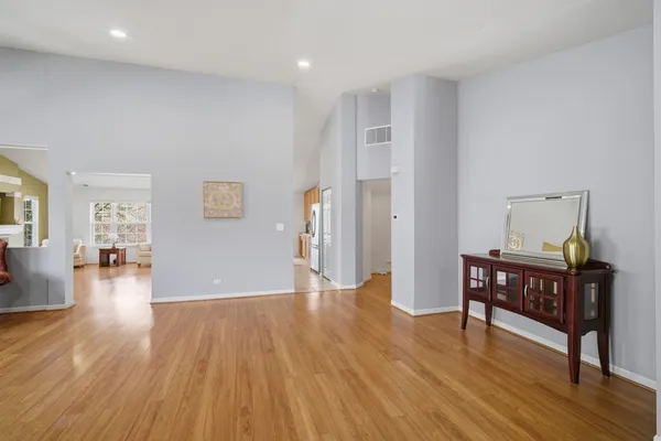 a view of livingroom with furniture and wooden floor