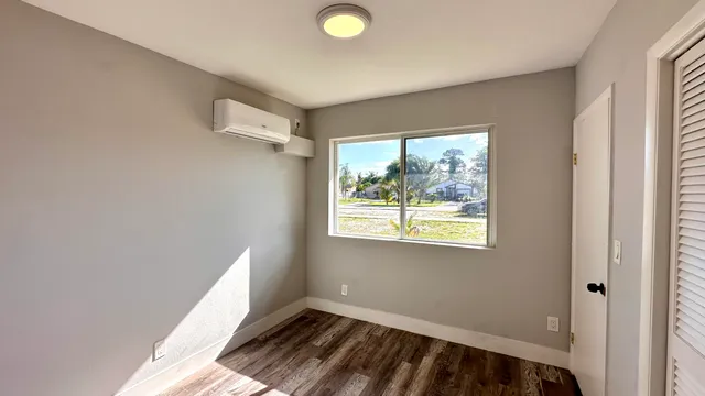 a view of a livingroom with a window