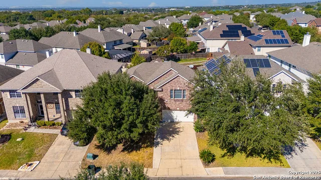 an aerial view of multiple house