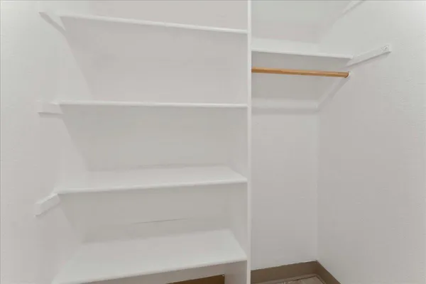 a close view of closet