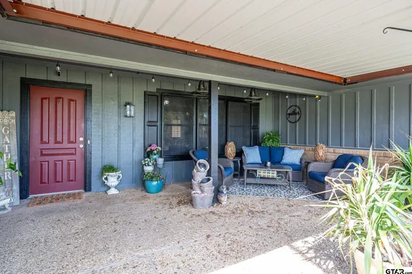 a view of a chairs in front of house