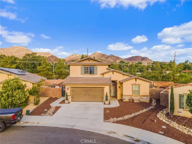 a view of a street with a houses