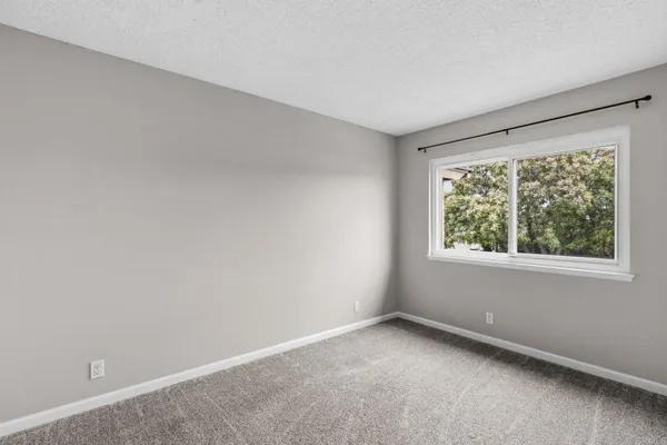 an empty room with a window