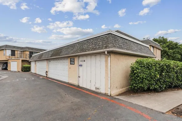 a view of a house with a garage