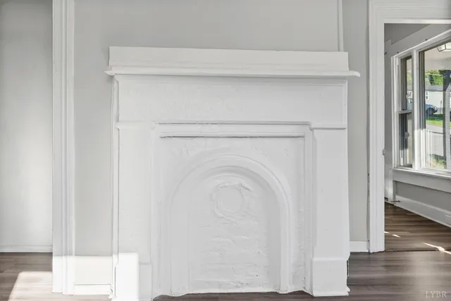 a close view of a utility room with washer and dryer