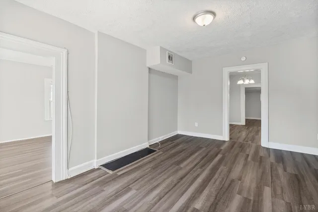wooden floor in an empty room with wooden floor