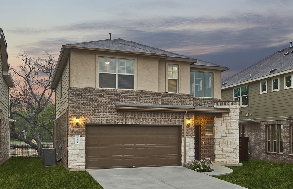 a front view of a house