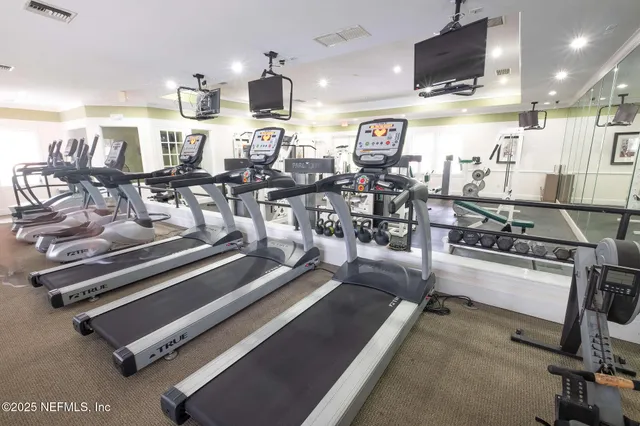 a kitchen with lots of counter top space