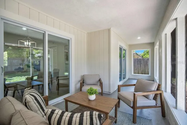 a view of a livingroom with furniture