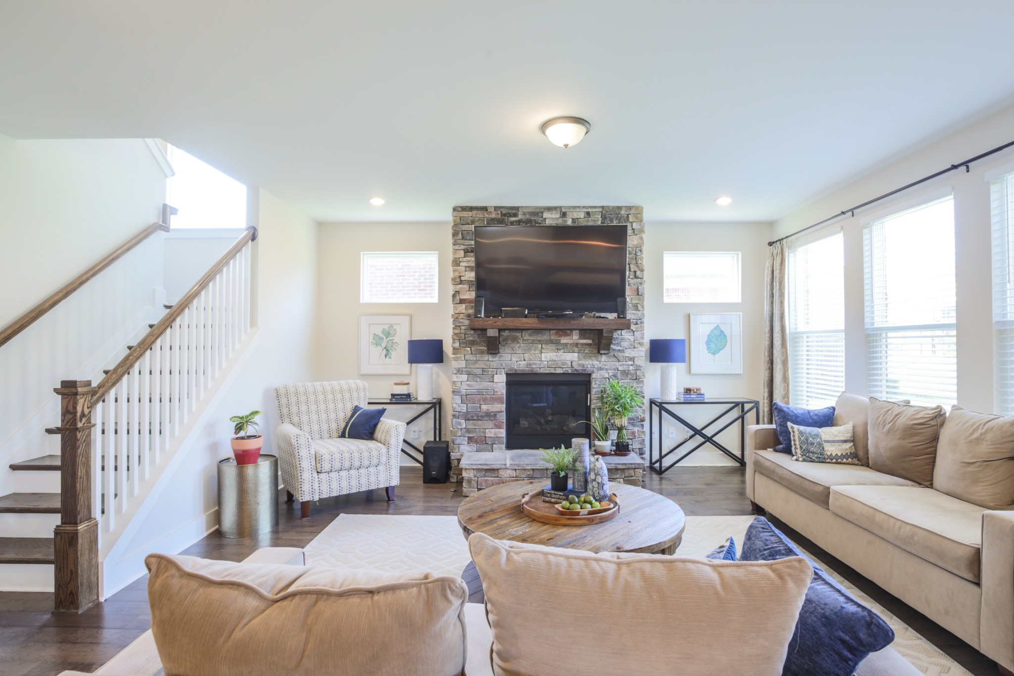 619 Beamon Drive Franklin, TN 37064 - Photo 11 of 43 a living room with fireplace furniture and a flat screen tv
