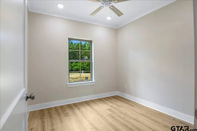 an empty room with a window