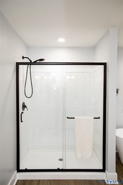 3153 West 3rd Street Farmville, VA 23901 - Photo 39 of 63 a bathroom with a glass shower door