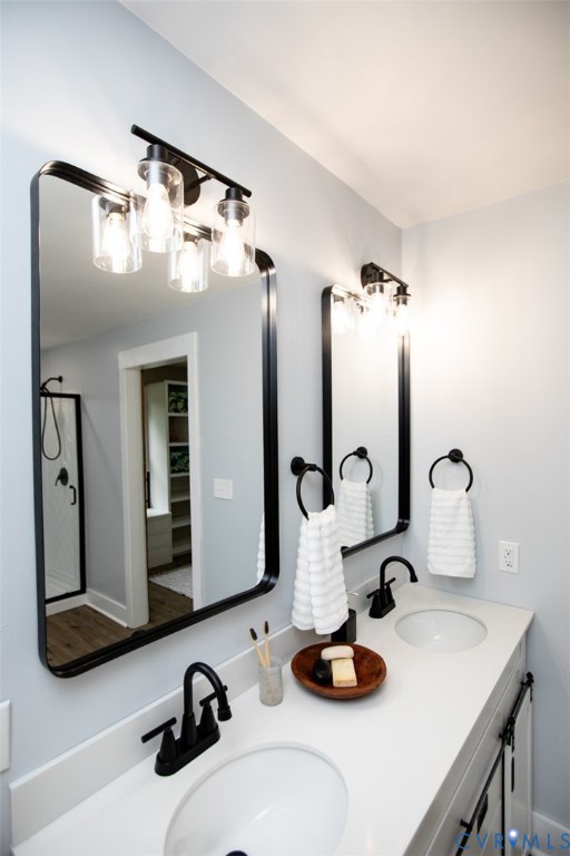 3153 West 3rd Street Farmville, VA 23901 - Photo 40 of 63 a bathroom with a sink and a mirror