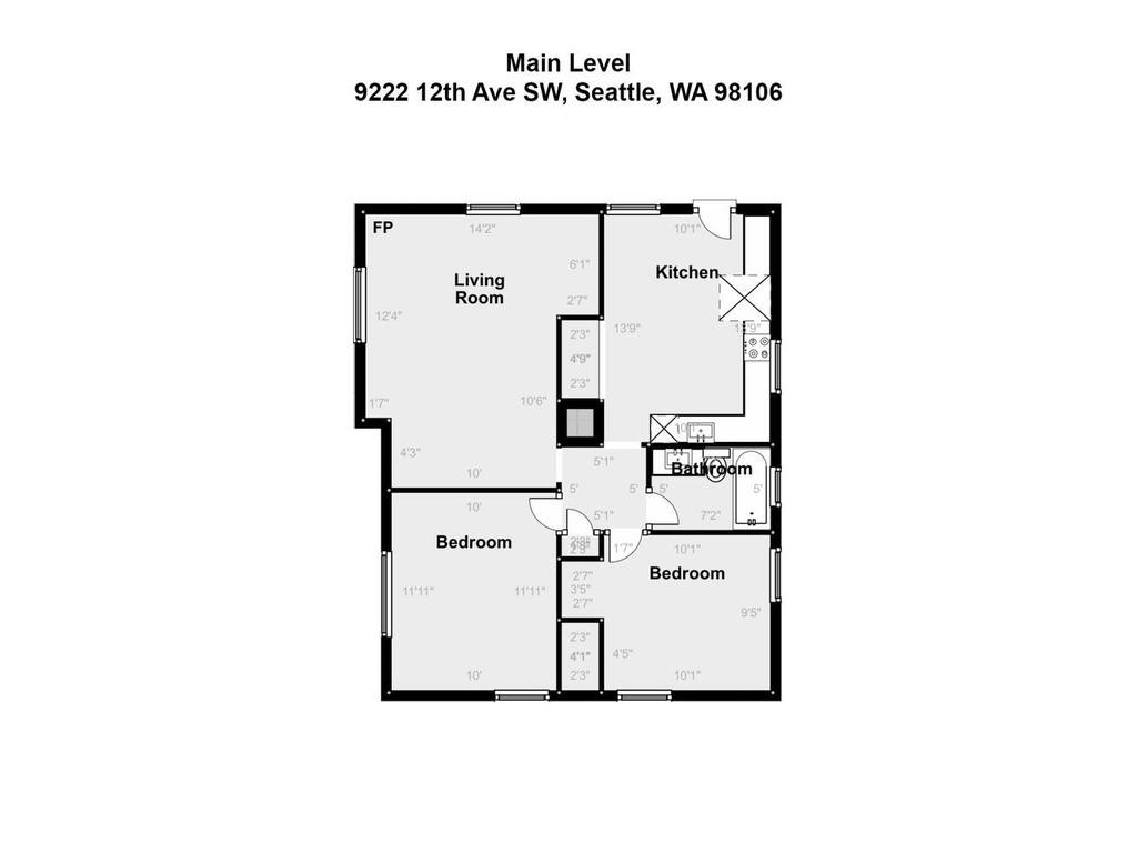 9222 12th Avenue Southwest Seattle, WA 98106 - Photo 20 of 30 a picture of a floor plan