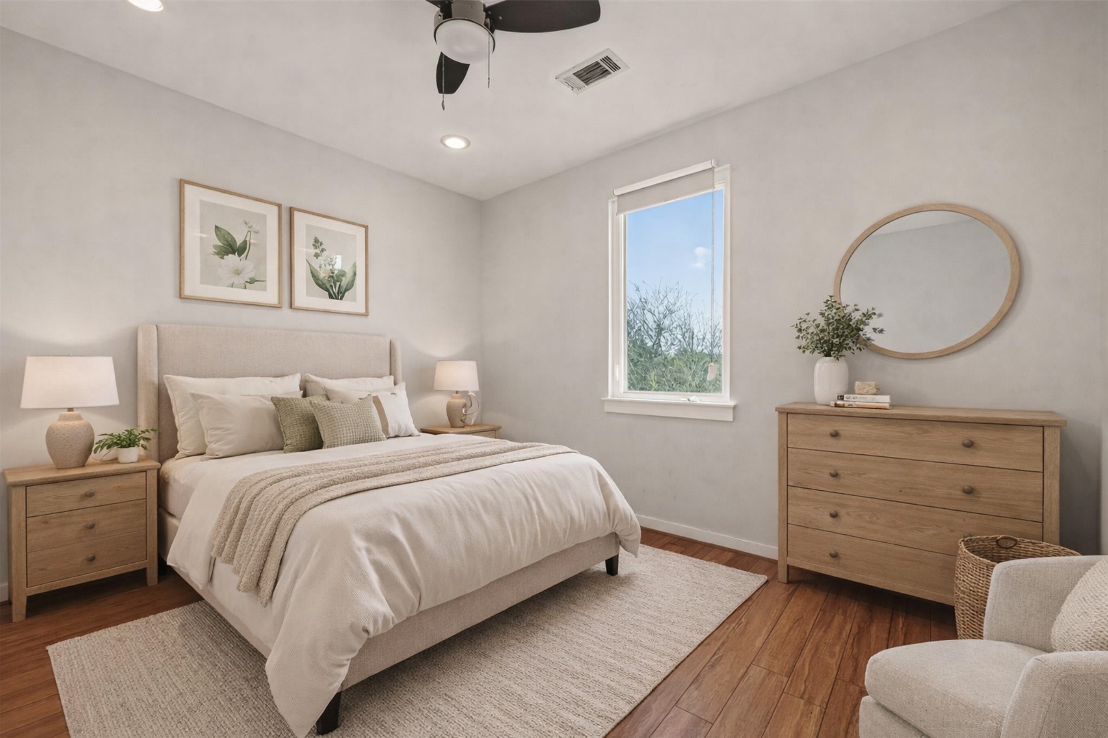 1819 South Street Houston, TX 77009 - Photo 19 of 27 a bedroom with a bed and a dresser