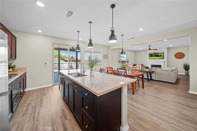 a living room with furniture and window