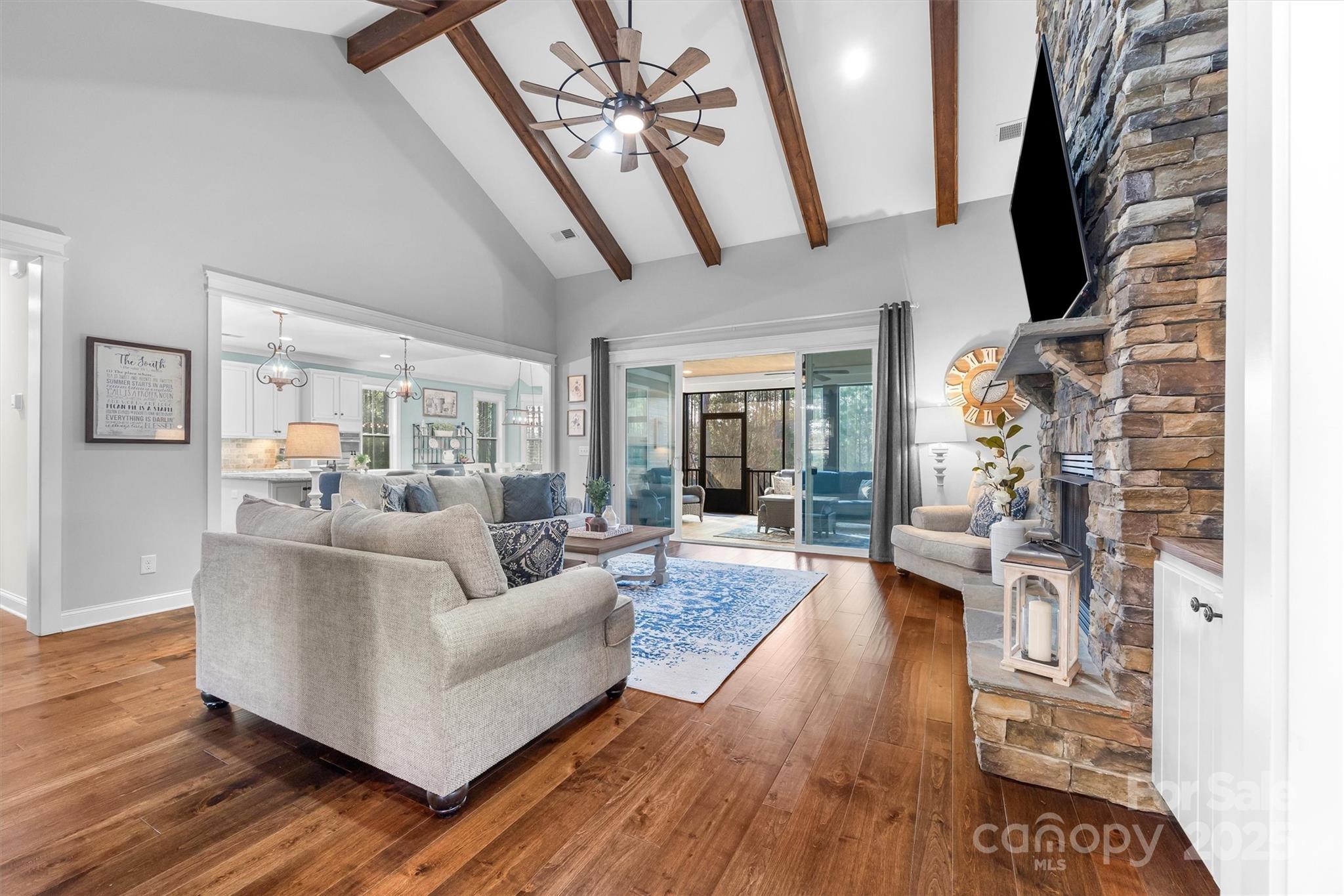 4221 Persimmon Road Lancaster, SC 29720 - Photo 7 of 48 a living room with furniture and a fireplace