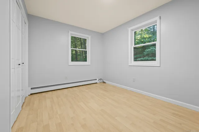 an empty room with a window